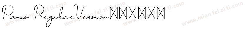 Paris RegularVersion字体转换